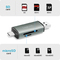 LogiLink Lecteur de cartes USB 3.2 Gen1, SD/micro SD, alu