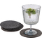 APS Dessous de verre, en similicuir, anthracite, set de 6