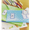 ZDesign SCHOOL Etiquettes livres "bordures", bleu
