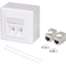 LogiLink Prise RJ45 cat.6, 2x RJ45, blind, blanc