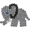 Hama Perles  repasser maxi + plaque "lphant", bote