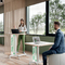 LEITZ Bureau assis-debout Ergo, avec roulettes, blanc