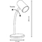 UNiLUX Lampe de bureau  LED LOU, pied, blanc