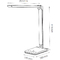 Hansa Lampe de bureau  LED Lumina, pied, gris mtallis