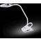 Hansa Lampe de bureau  LED Swirl, pied/pince, blanc/argent