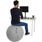 ALBA Ballon d'assise ergonomique MHBALL, tissu bloucl,blanc