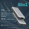 DIGITUS Station d'accueil USB-C, 8 ports, gris/noir