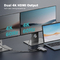 DIGITUS Station d'accueil USB-C, 8 ports, gris/noir