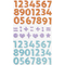 folia Sticker paillet en caoutchouc mousse NUMBERS