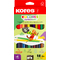 Kores Crayon de couleur Kolores JUMBO DUO, tui carton de 12