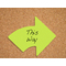 Kores Bloc-note adhsif "Flche", 70 x 70 mm, uni