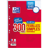 Oxford feuilles simples perfores, A4, quadrill, Offre