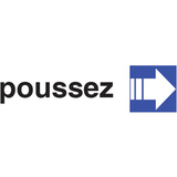 pavo plaque de signalisation "poussez", (L)170 x (H)47 mm