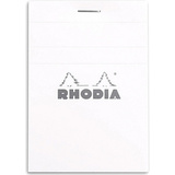 RHODIA bloc agraf No. 11, format A7, quadrill 5x5, blanc