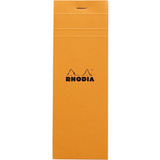 RHODIA bloc agraf No. 8, 74 x 210 mm, quadrill 5x5, orange