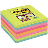 Post-it bloc-note Super sticky Notes, 76 x 76 mm, assorti