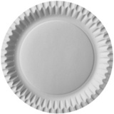STARPAK assiette en carton, rond, diamtre: 230 mm, blanc