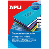 APLI Etiquette, rsistant, 210 x 297 mm, transparent