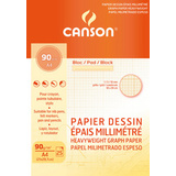 CANSON bloc de papier millimtr, A4, 90 g/m2