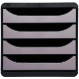 EXACOMPTA module de classement BIG-BOX, 4 tiroirs, argent