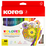 Kores crayons de couleur triangulaires "Hobby Koloring",