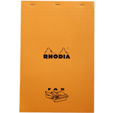 RHODIA bloc agraf "FAX", format A4+, pr-imprim, orange