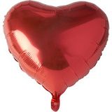 PAPSTAR ballon en film "Coeur", diamtre: 450 mm, rouge