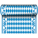 PAPSTAR chemin de table "Bleu/Blanc", (l)400 x (L)24 m