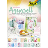 folia bloc de papier  motifs "Aquarelle", 240 x 340 mm