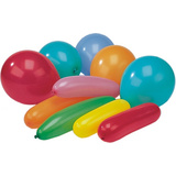 SUSY card Ballon de baudruche, couleurs et formes assorties