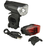 FISCHER kit d'éclairage LED/USB pour vélo 35 Lux