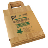 PAPSTAR sac compostable avec poigne, 10 litres, brun
