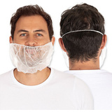 HYGOSTAR couvre-barbe en pp non tiss, taille unique, blanc