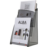 ALBA porte-brochures de table "MESHPREZA4", A4, fil mtal