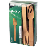 PAPSTAR fourchette en bambou "pure", longueur: 165 mm, par50