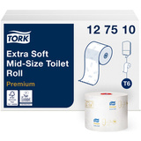 TORK papier toilette rouleau Midi, 3 couches, 70 m, blanc