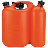 uniTEC jerrican double pour carburant, 5,5 l + 3 l, orange