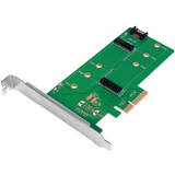 LogiLink carte Dual M.2 pci-express pour sata &PCIe sata SSD