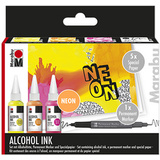 Marabu encre permanente alcohol Ink, set fluo "NEON"