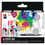 Marabu set d'encre permanente Alcohol ink FLOWERS