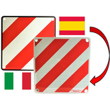 IWH panneau de signalisation 2en1, 500 x 500 mm, blanc/rouge