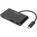 DIGITUS adaptateur graphique triple USB-C 3en1 (HDMI/DP/VGA)
