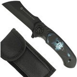Clauss couteau de poche avec motif animal loup, lame: 85 mm
