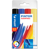 PILOT marqueur  pigment PINTOR, medium, set de 4 ESSENTIALS