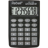 Rebell calculatrice de poche HC 108, noir