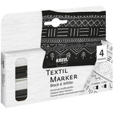 KREUL feutre textiler Opak, set de 4 black & White