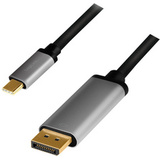 LogiLink Cble USB, fiche mle USB-C-mle DP, 1,8 m