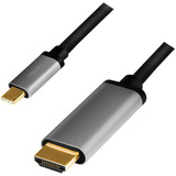 LogiLink Cble USB, fiche mle USB-C-mle HDMI-A, 1,8 m