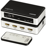 LogiLink commutateur HDMI 4K/60Hz, 3 ports, noir/argent