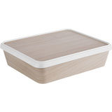 APS Bote-repas serving BOX L, 300 x 250 x 80 mm,blanc/beige